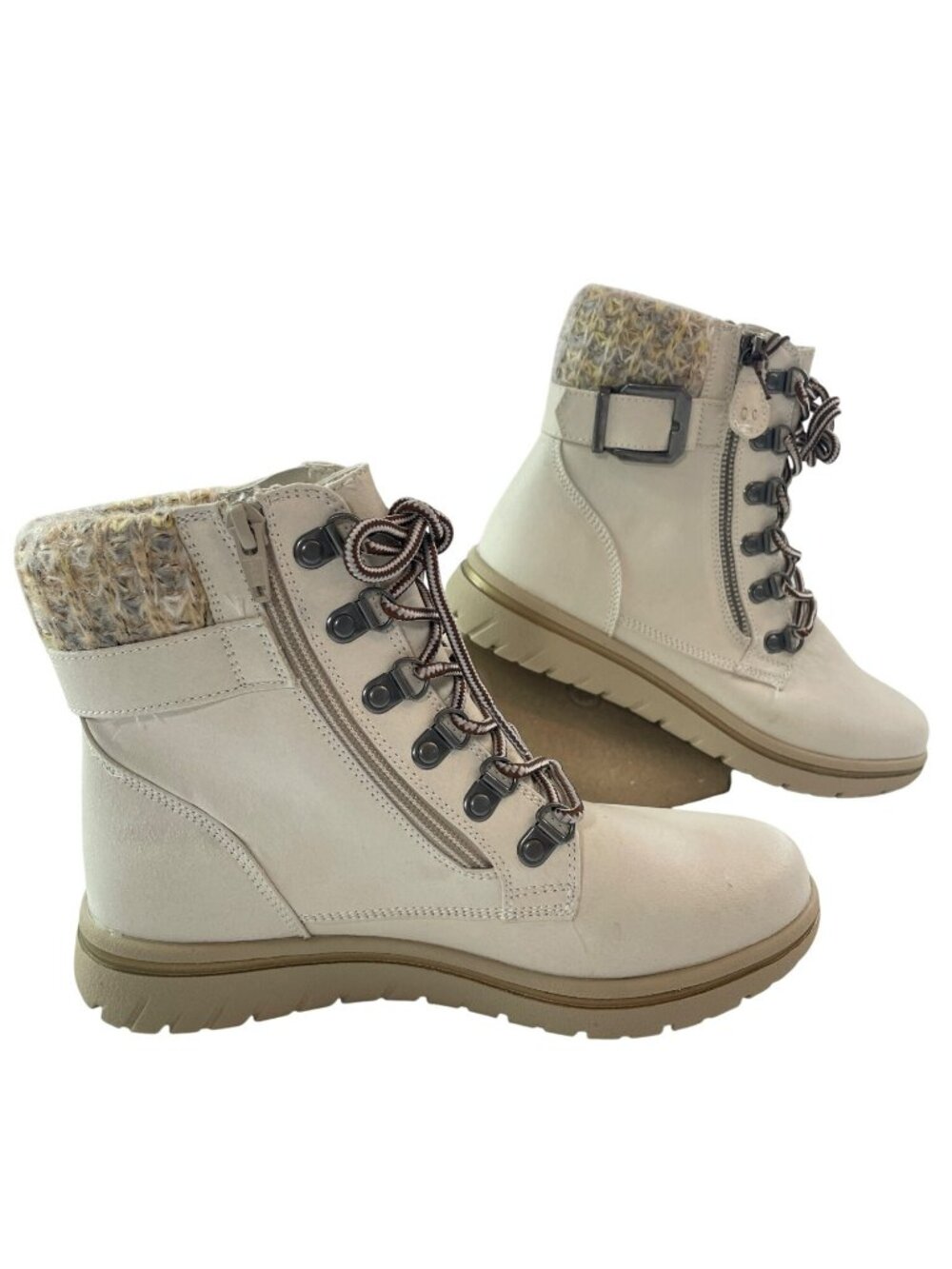 Cliffs by White Mountain Hearty Women's Combat boots White Sz 7M $65 DEFECT - Picture 2 of 12
